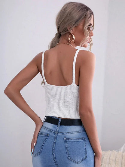 Karina - Top de punto irregular para mujer