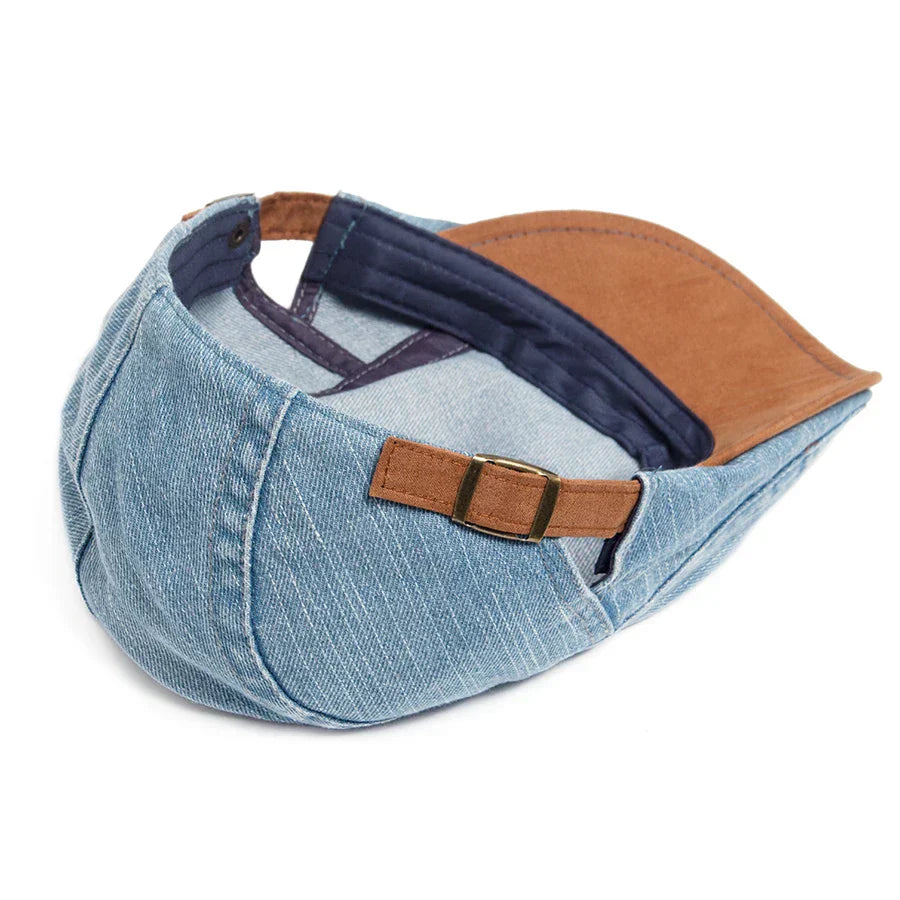 Theo - Gorra plana de denim premium