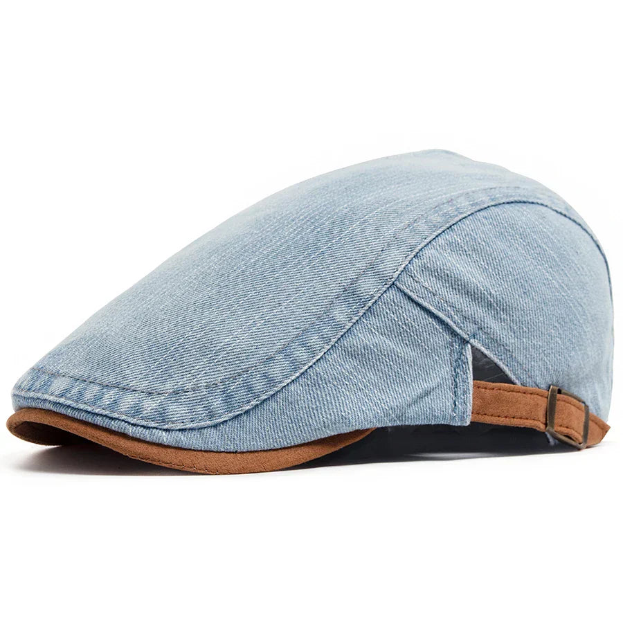 Theo - Gorra plana de denim premium