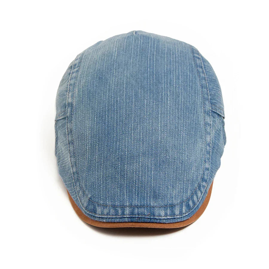 Theo - Gorra plana de denim premium