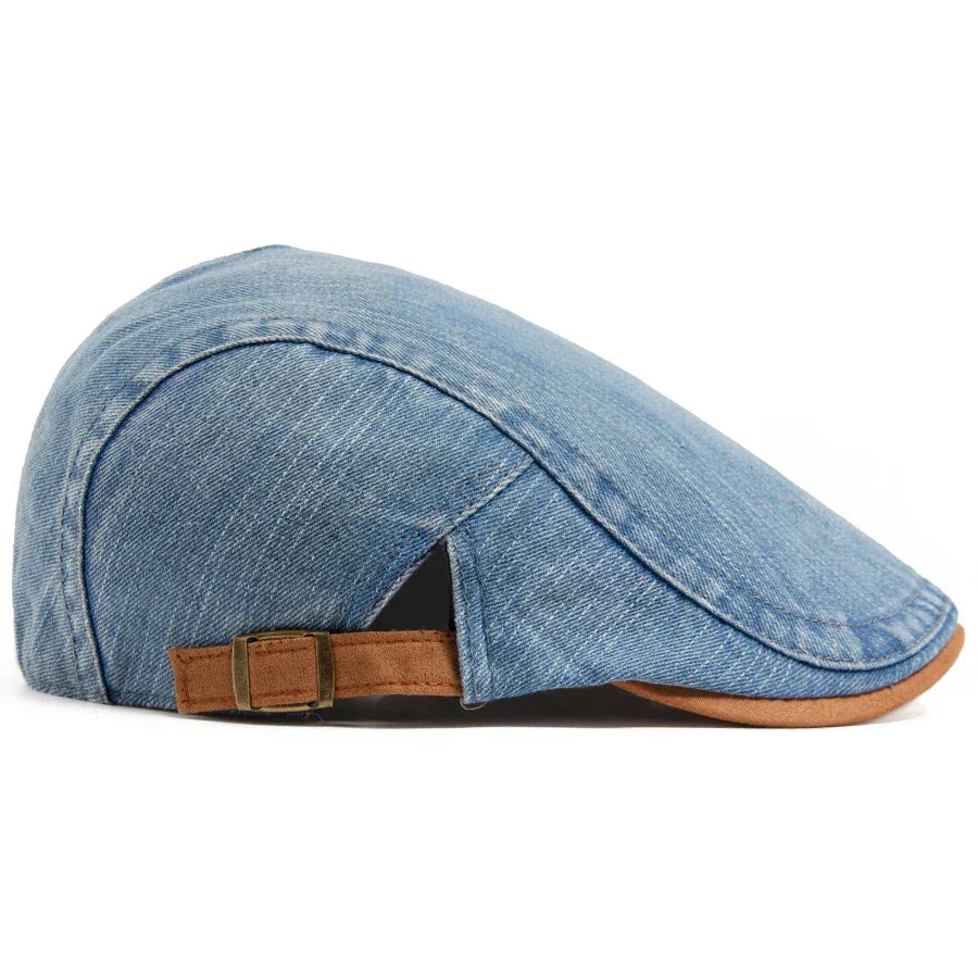 Theo - Gorra plana de denim premium