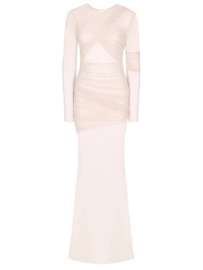 Gabriela - Elegante vestido de fiesta de malla transparente