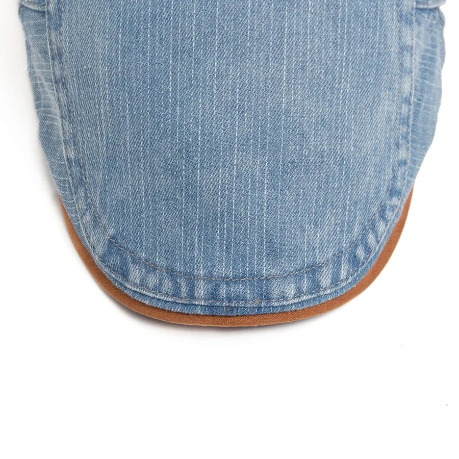 Theo - Gorra plana de denim premium