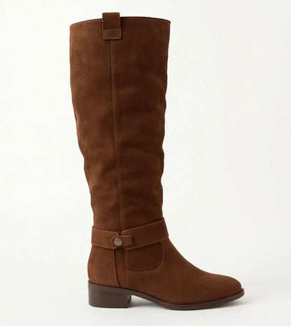 Yolanda - Botas de ante hasta la rodilla de De Modea