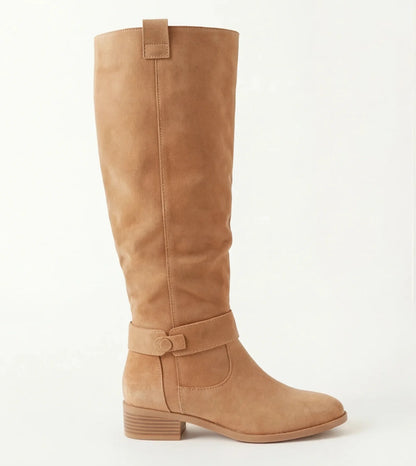 Yolanda - Botas de ante hasta la rodilla de De Modea