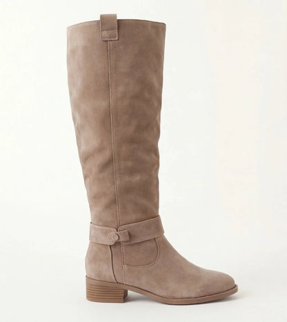 Yolanda - Botas de ante hasta la rodilla de De Modea