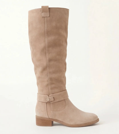 Yolanda - Botas de ante hasta la rodilla de De Modea