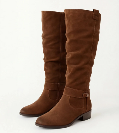 Yolanda - Botas de ante hasta la rodilla de De Modea