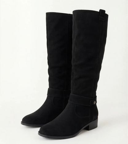 Yolanda - Botas de ante hasta la rodilla de De Modea