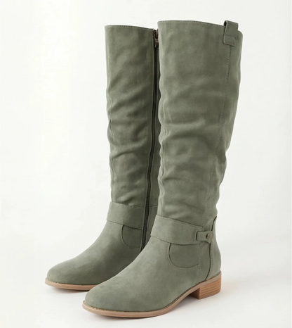 Yolanda - Botas de ante hasta la rodilla de De Modea