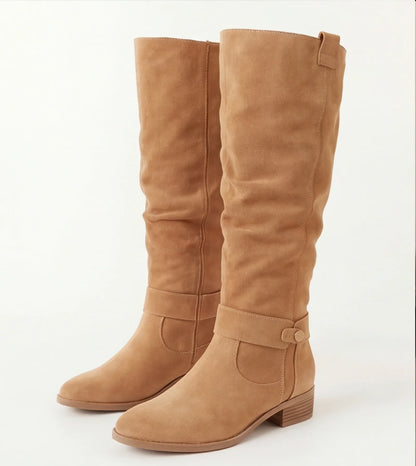 Yolanda - Botas de ante hasta la rodilla de De Modea
