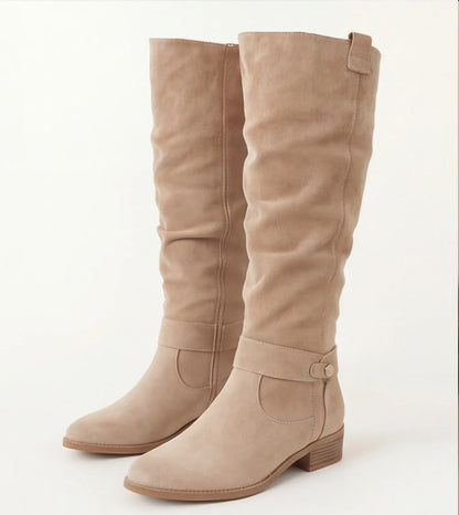Yolanda - Botas de ante hasta la rodilla de De Modea