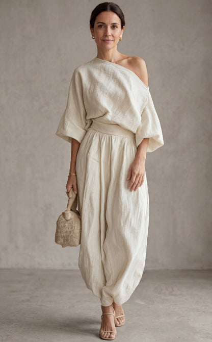 Lisa - Conjunto de Lino Off-white