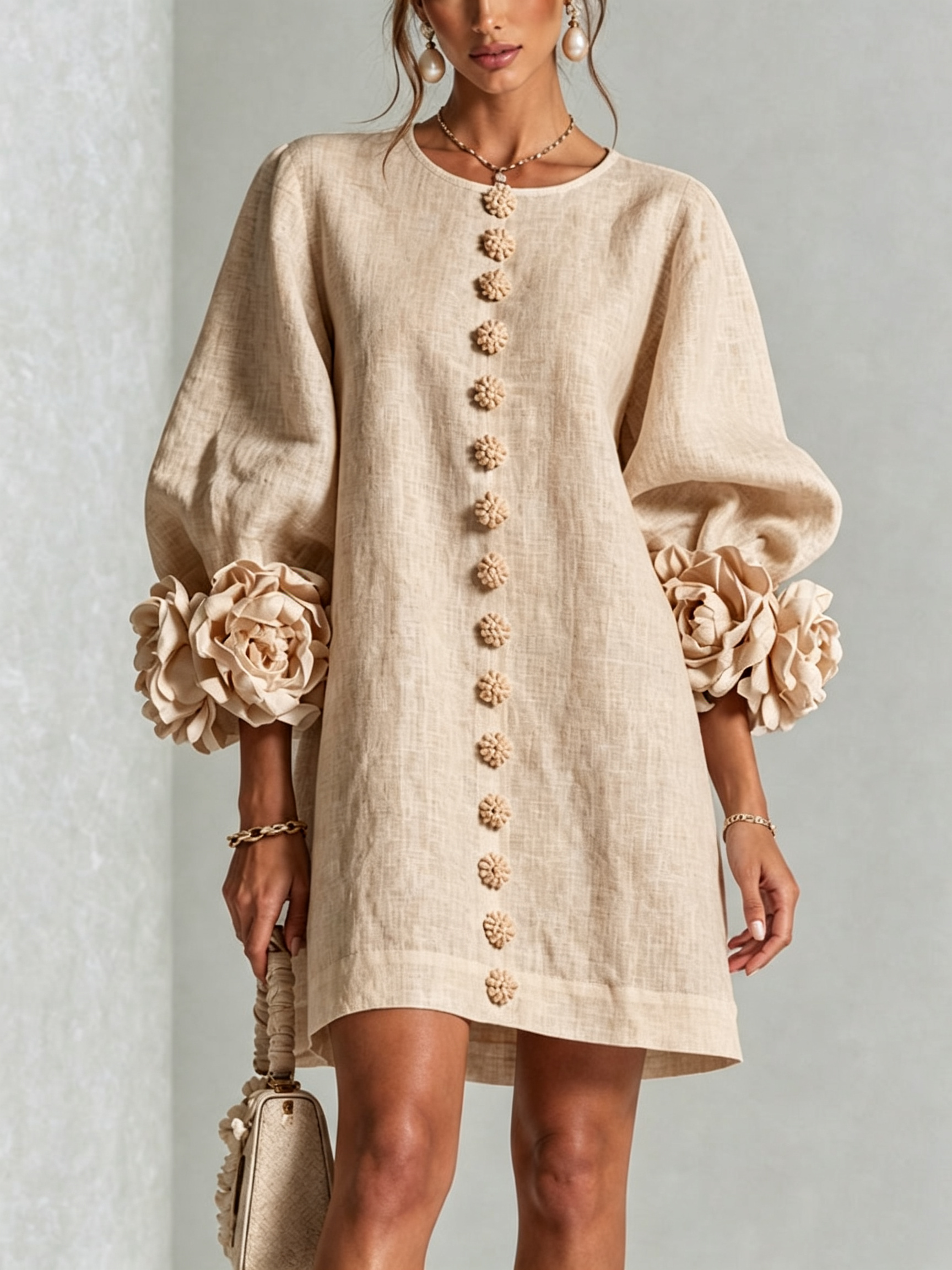 Vestido beige