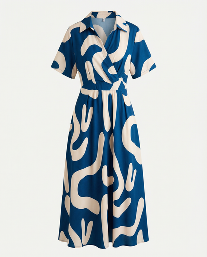 Arise - Vestido camisero con estampado de garabatos de Kirsty