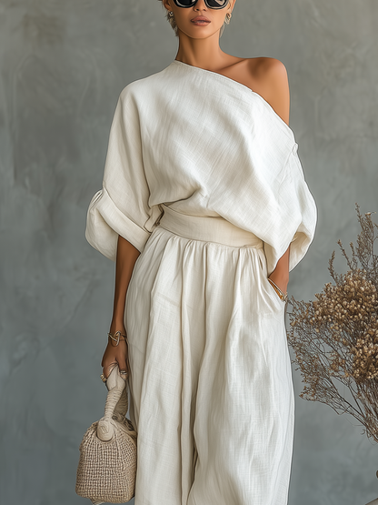 Lisa - Conjunto de Lino Off-white