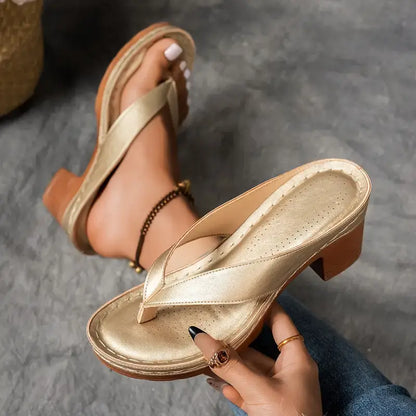 Elena -  Sandalias cómodas con tacón elegante