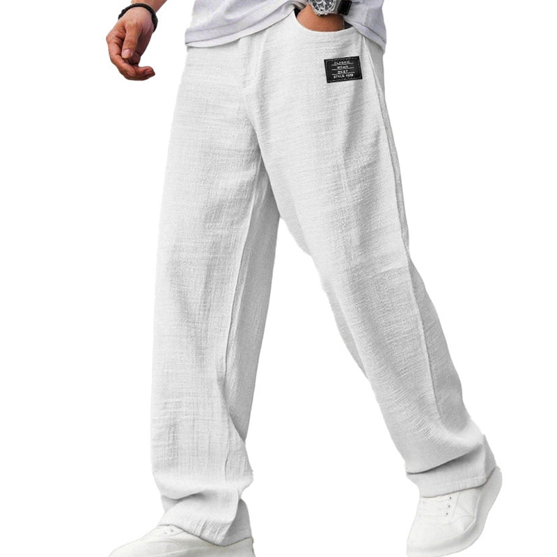 Mario - Pantalones ligeros de corte recto
